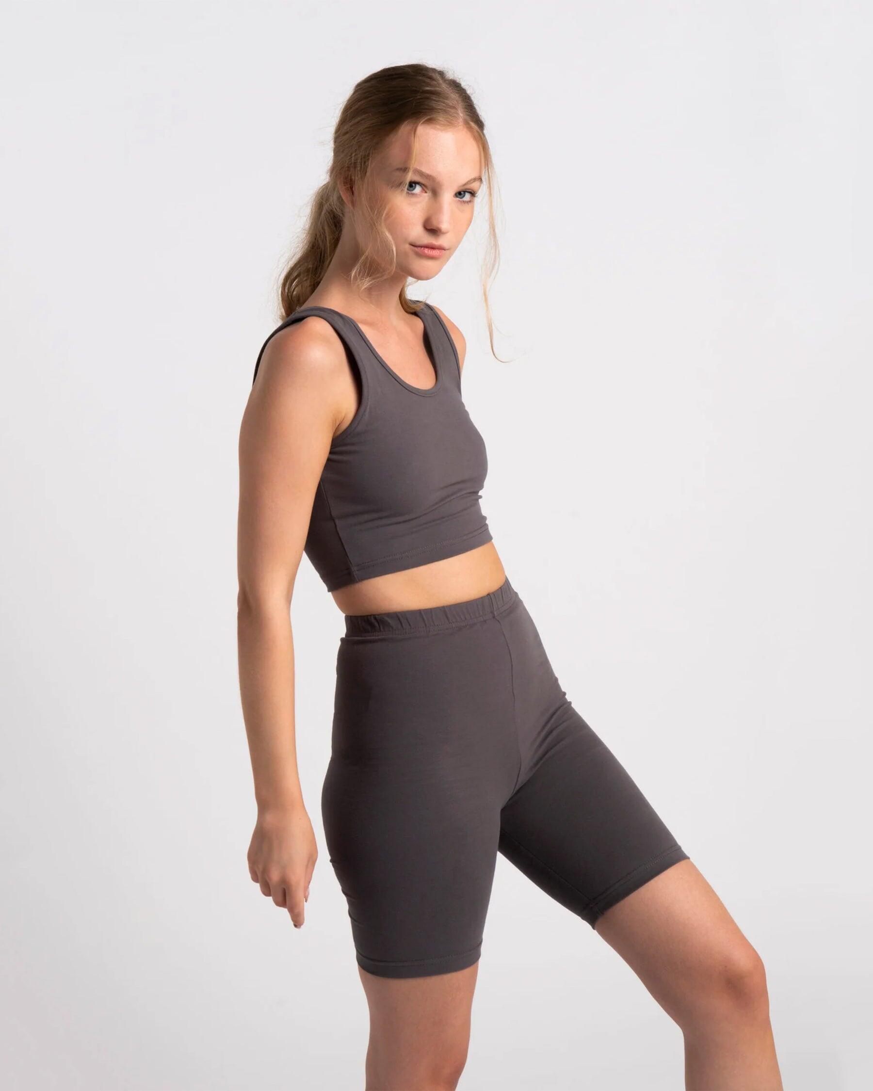 'Body' Biker Shorts - Fitness - Donna - Grigio Ardesia 3/5