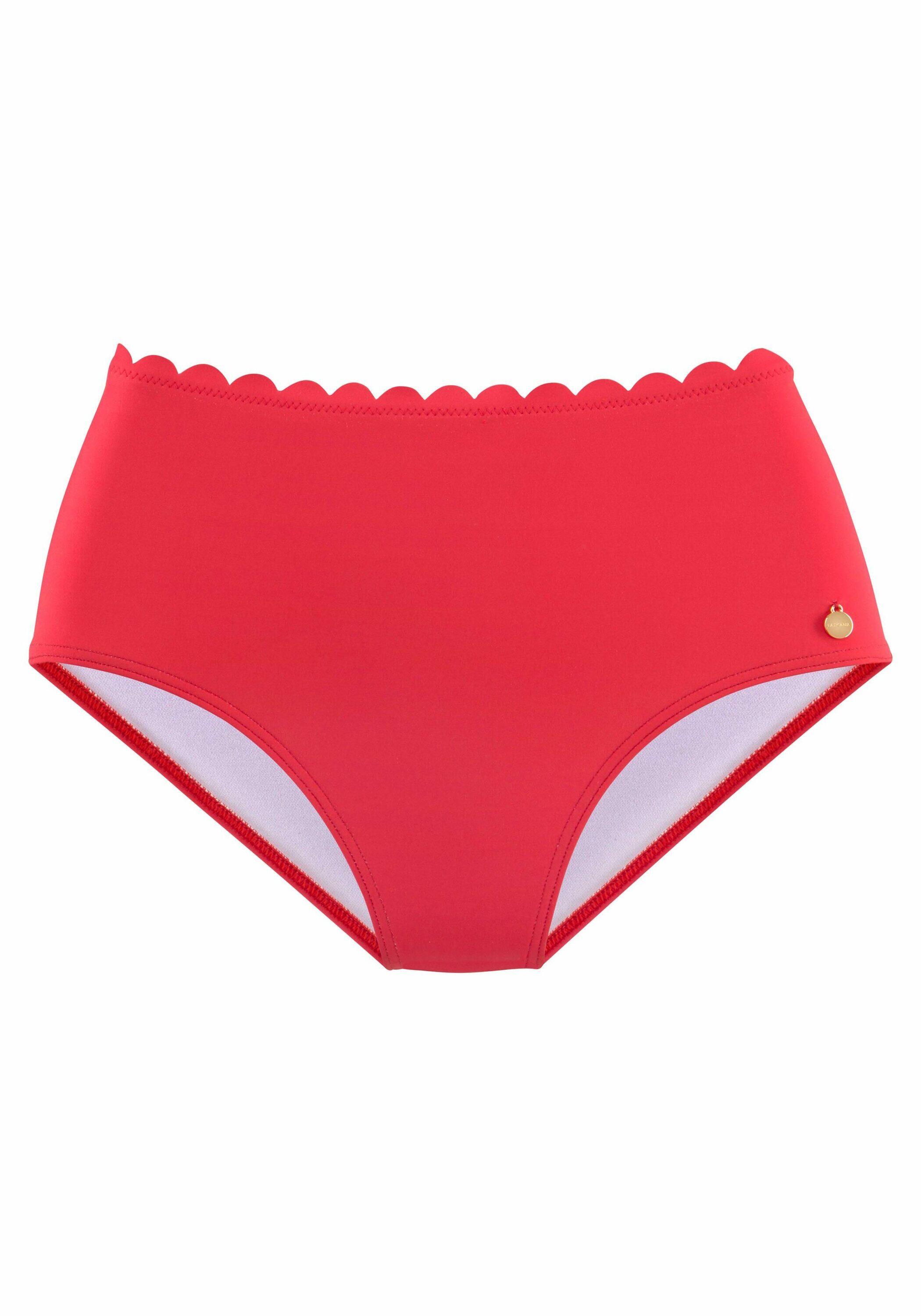 Damen LASCANA Highwaist-Bikini-Hose »Scallop« 2/5