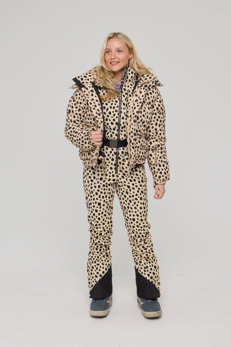 Damen Ski Daunenjacke Isoliert Chic Cheetah 3/7