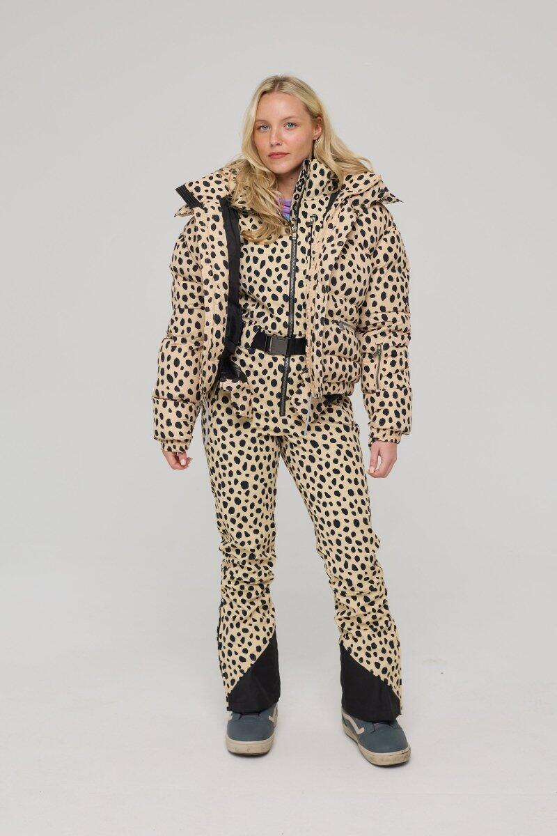 Damen Ski Daunenjacke Isoliert Chic Cheetah 5/7