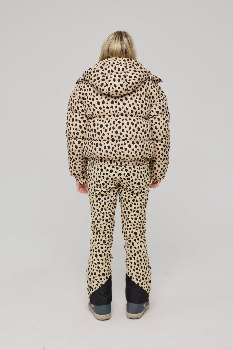 Damen Ski Daunenjacke Isoliert Chic Cheetah 4/7