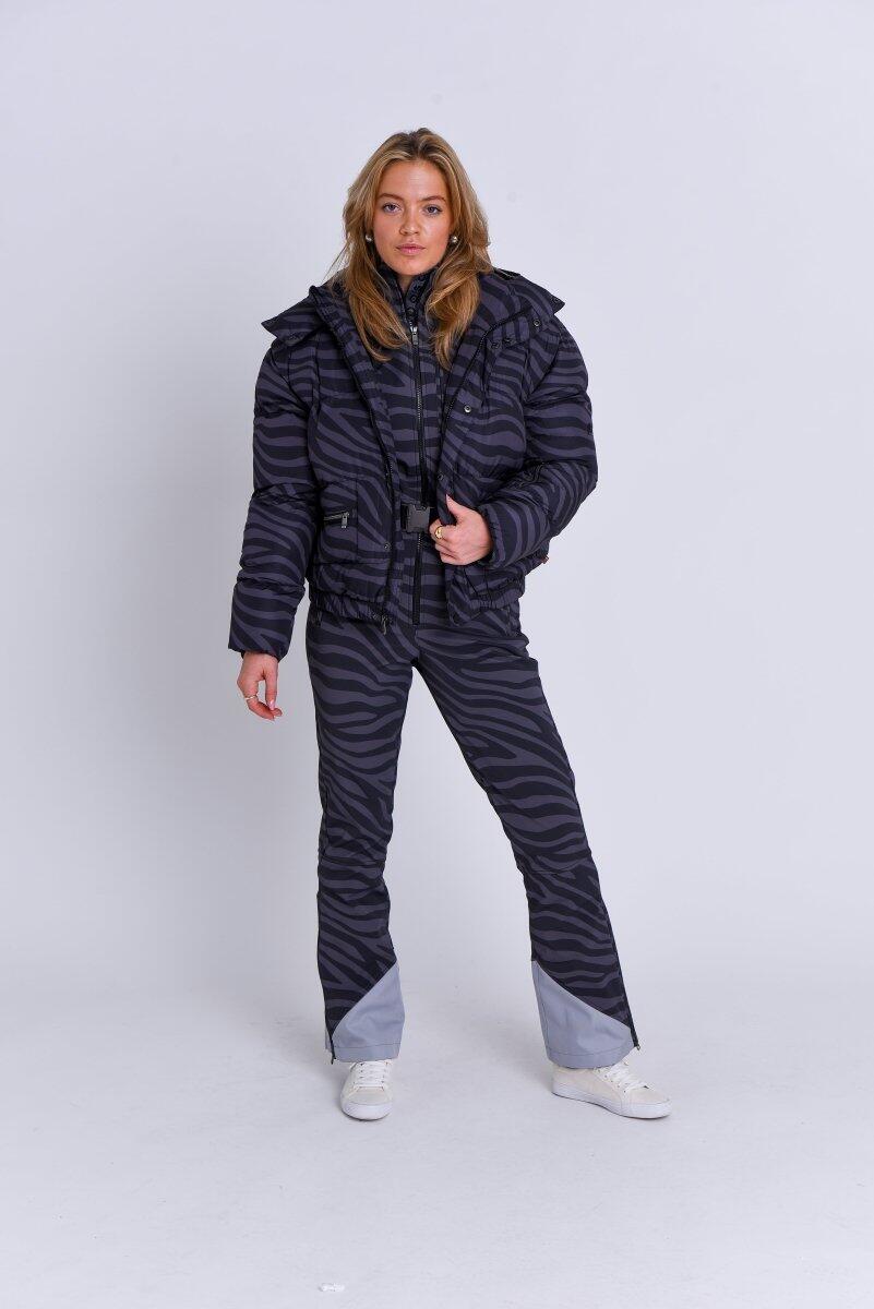 Damen Ski Daunenjacke Isoliert Chic Black Tiger 3/7