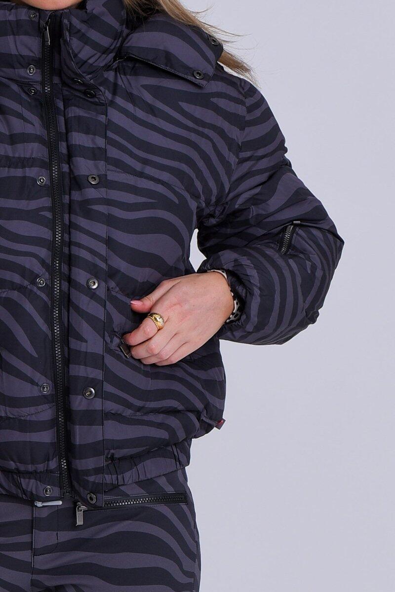 Damen Ski Daunenjacke Isoliert Chic Black Tiger 7/7