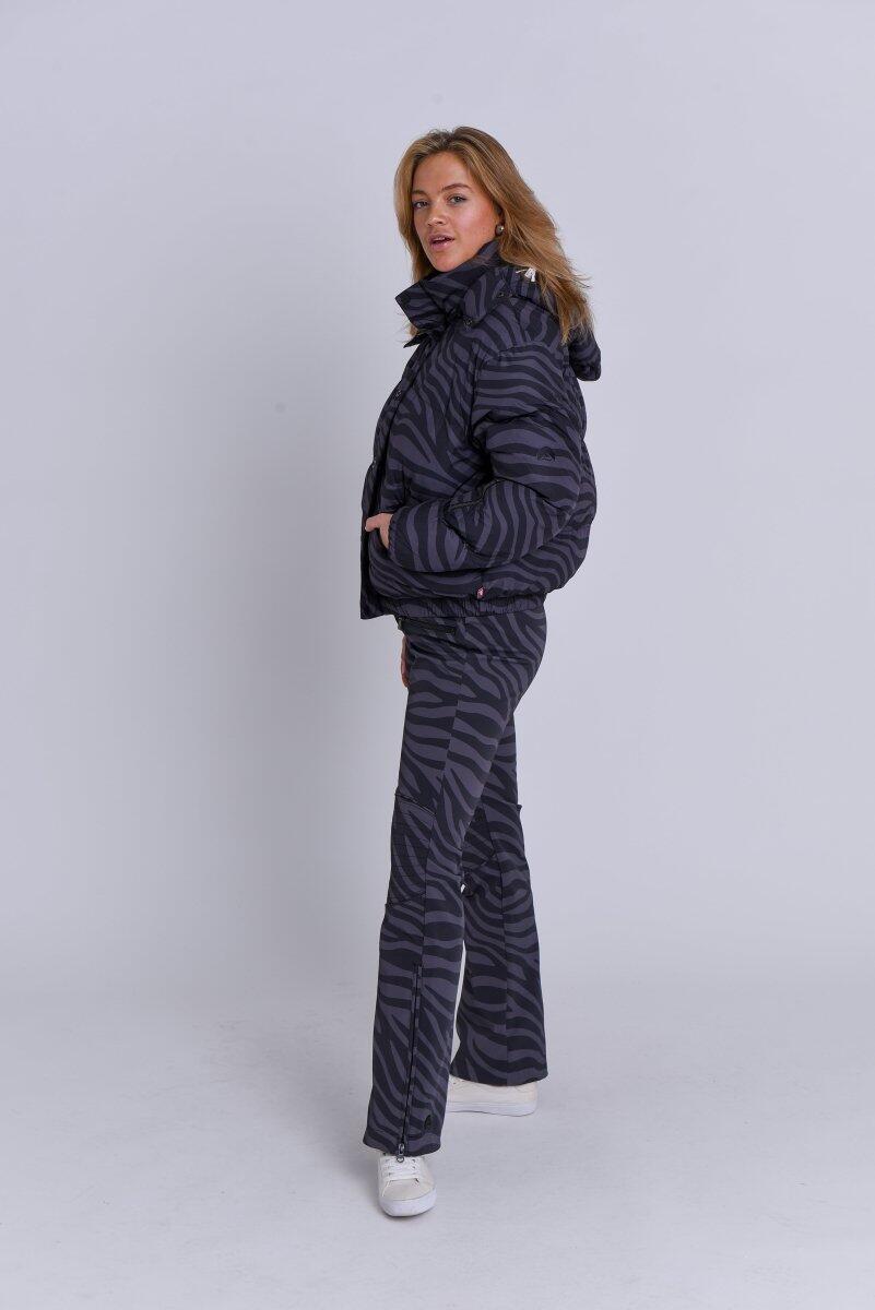 Damen Ski Daunenjacke Isoliert Chic Black Tiger 4/7