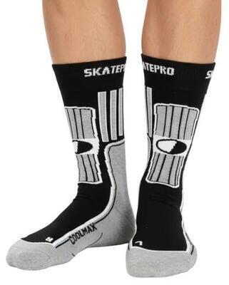 SkatePro Coolmax Inline Calze Pacco da 2 - Nero - 40-42