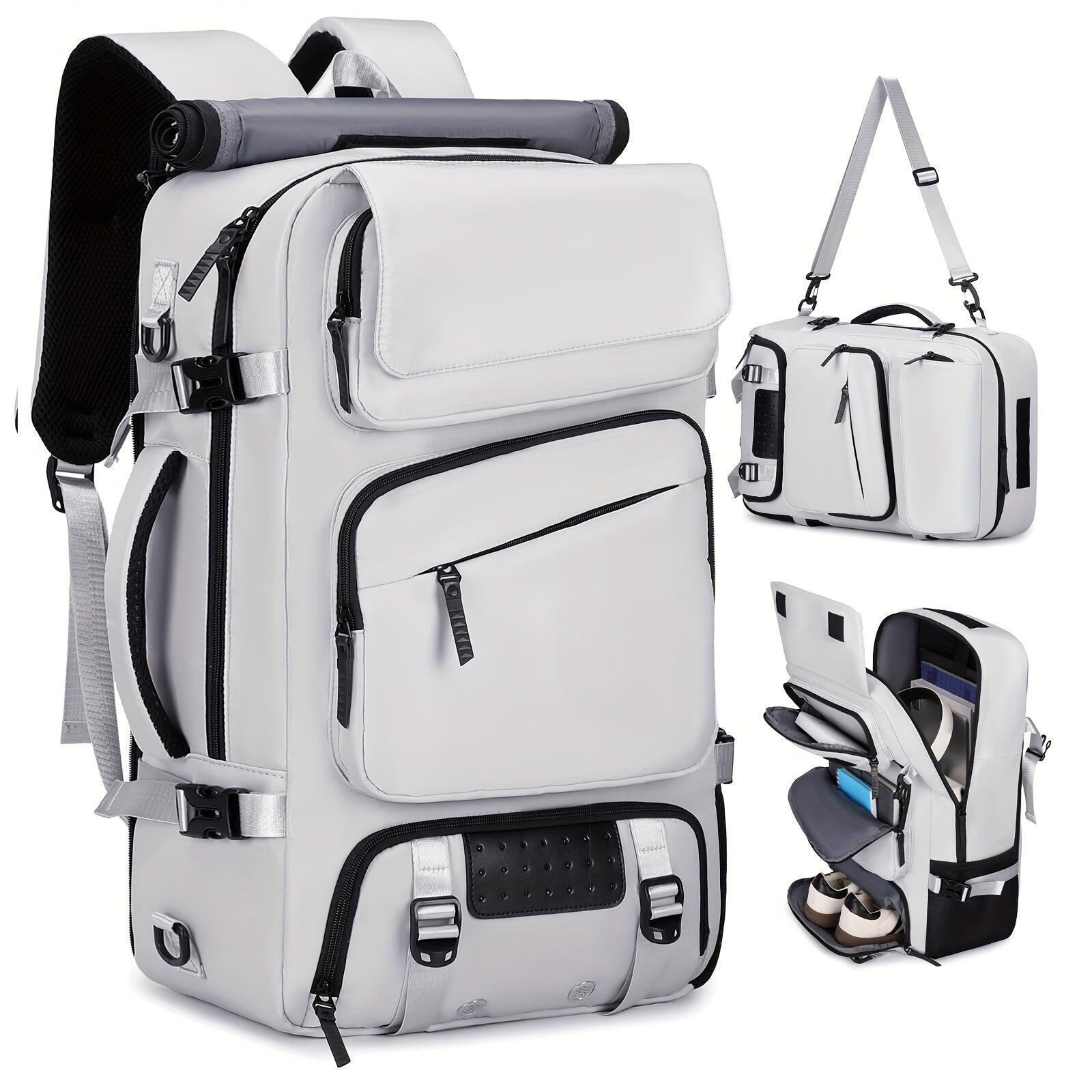 Large Capacity Travel Backpack with Shoe Compartment
