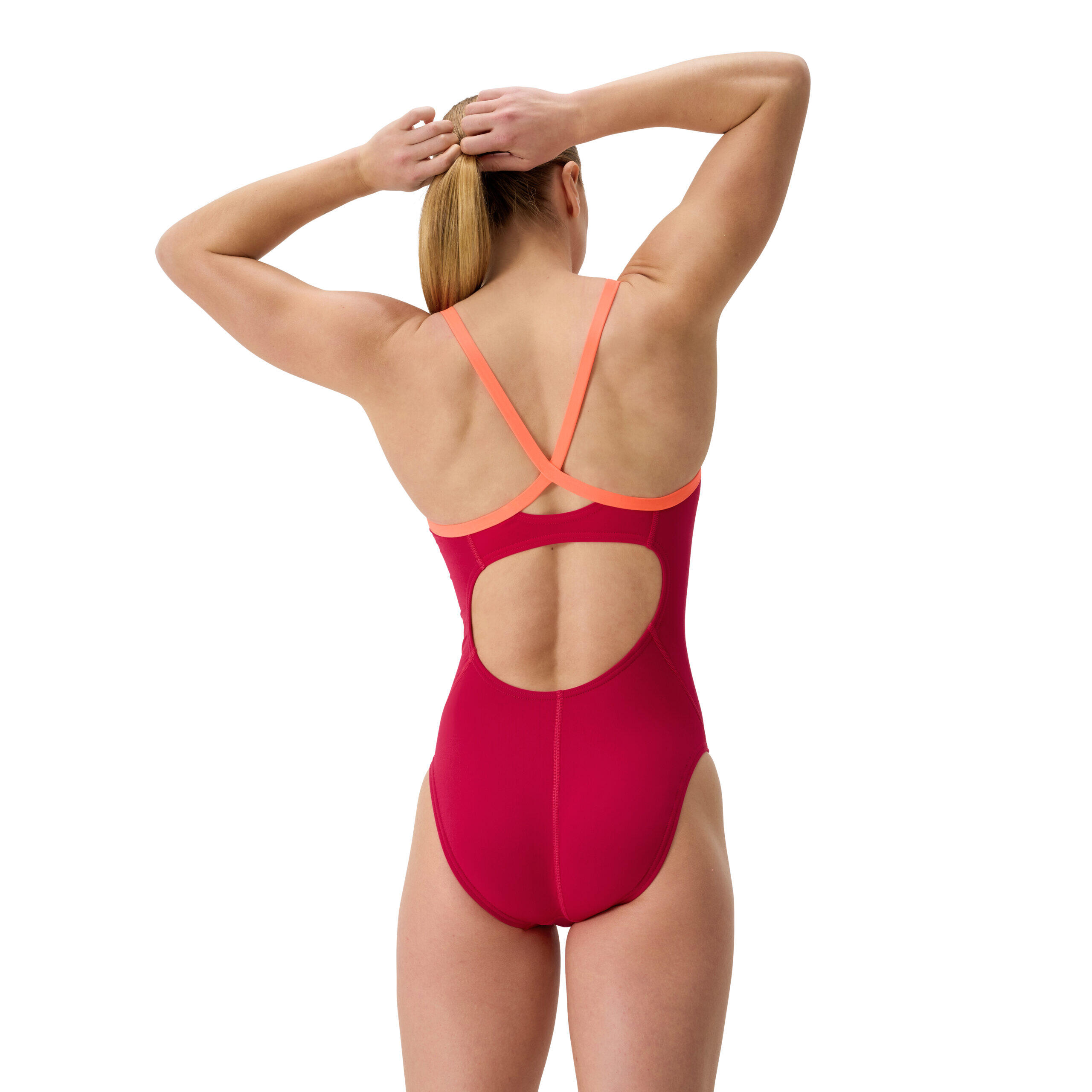 Speedo Badpak Eco Endurance+ Solid V-Back 2.0 Rood 2/5