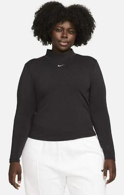 Camiseta Nike Essential Manga Larga Mock Neck Talla 2X Negra