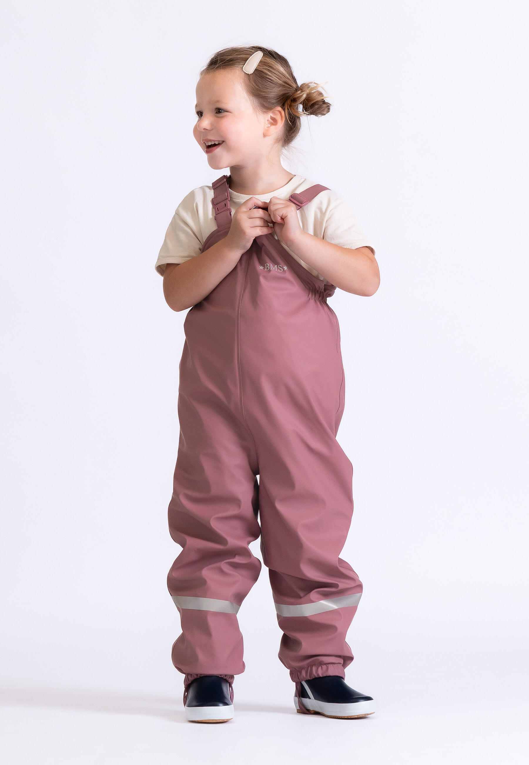 BMS gefütterte Regenlatzhose mit Fleece Kinder 3/4