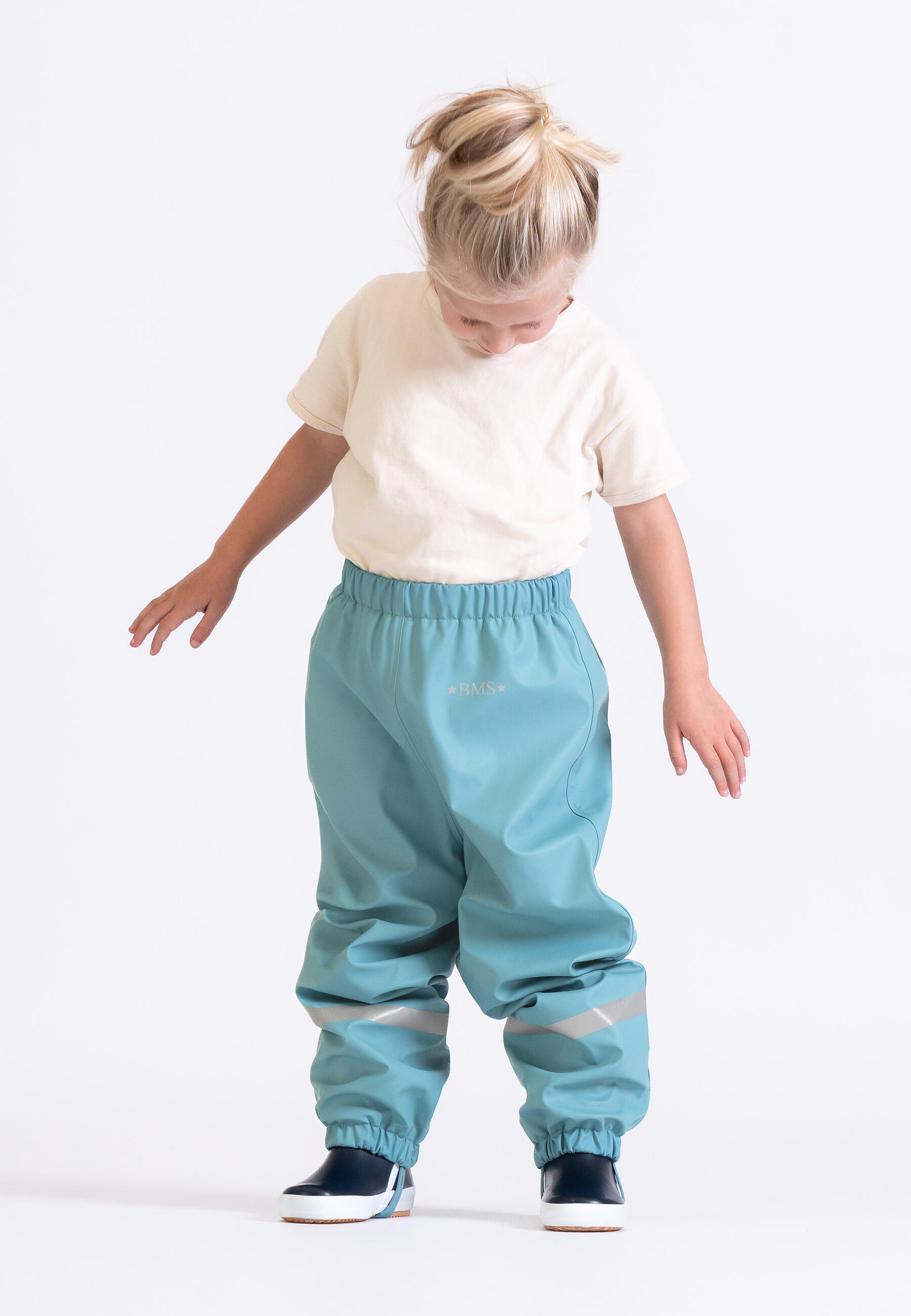 BMS gefütterte Regenhose für Kinder mit Fleece 3/3