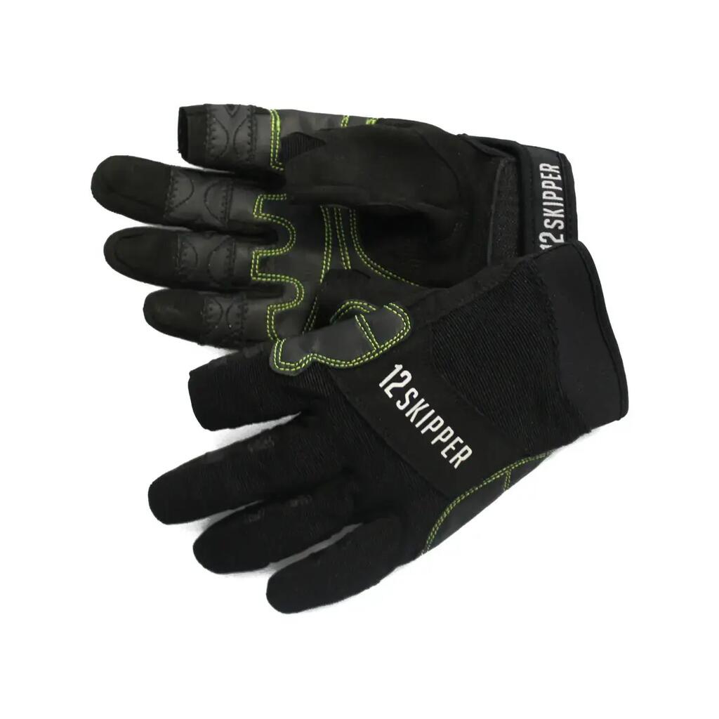 Vasco da Gama Full Finger Sailing Gloves, Black