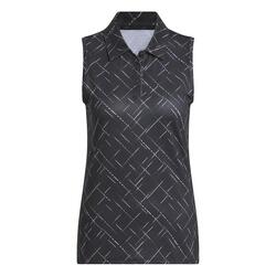 Adidas Ultimate Print, Polo sans manches de golf pour femme, noir