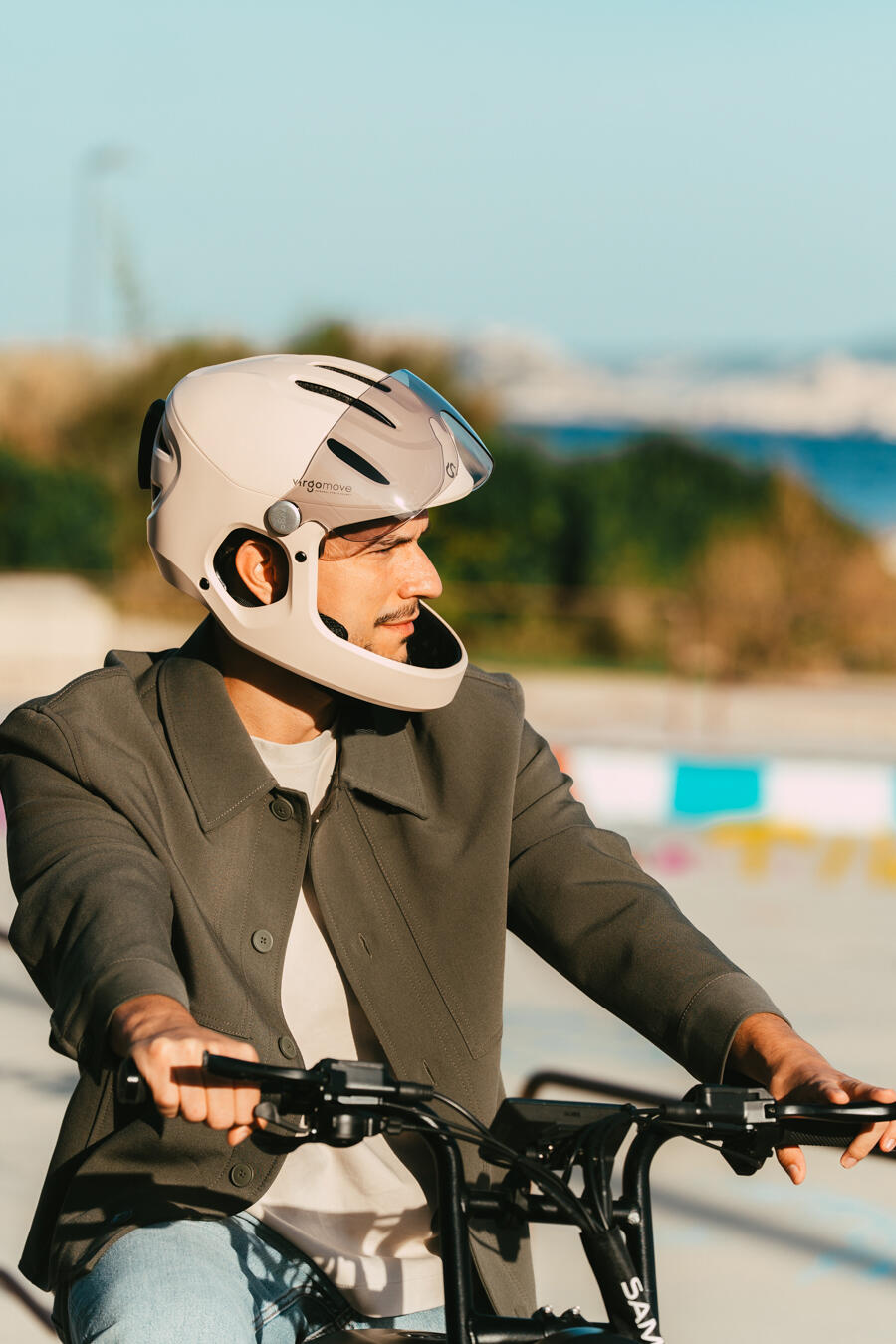 Virgo Integral Mips Champagner - Integralhelm Urban mit Visier und Rücklicht 7/9
