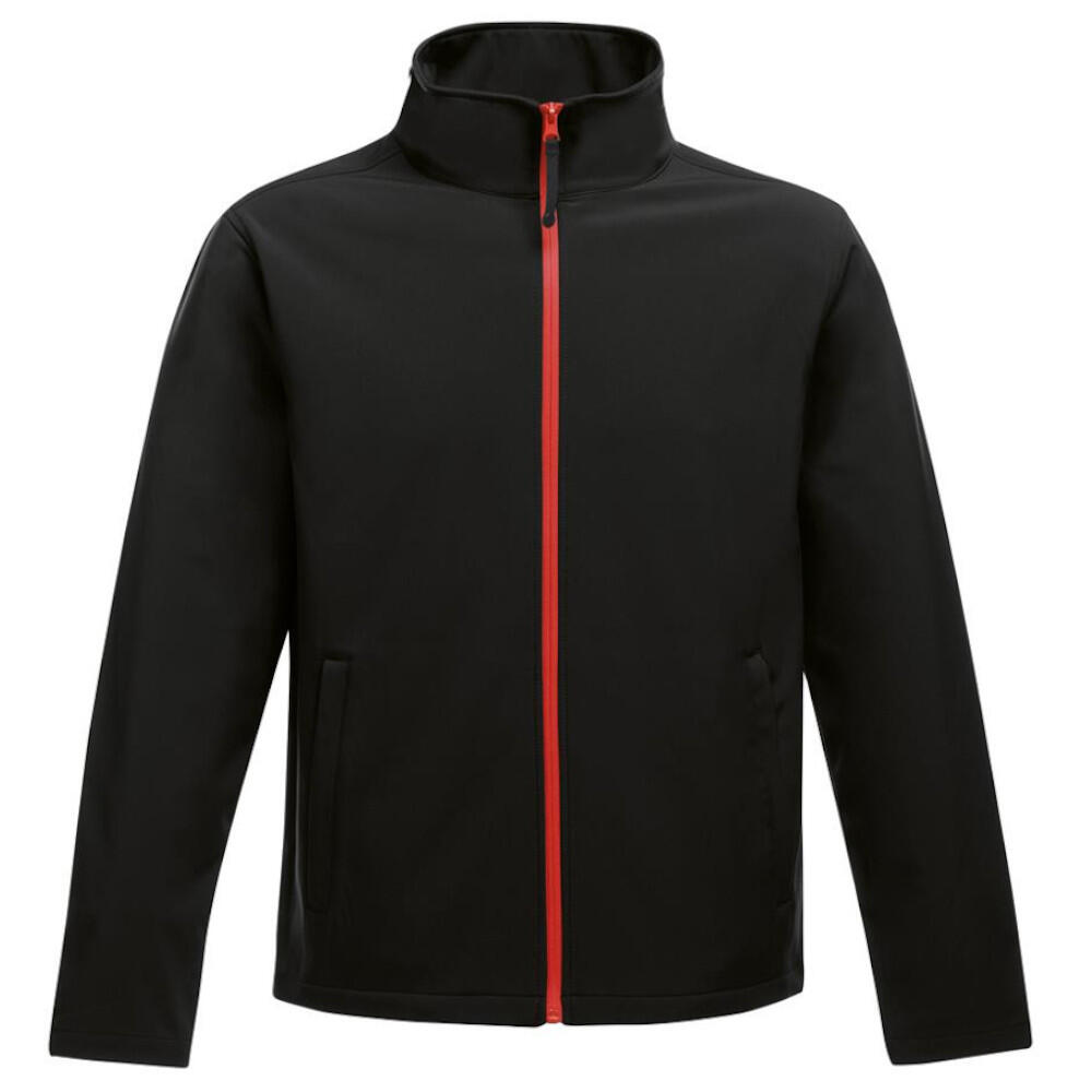 REGATTA Standout Mens Ablaze Printable Soft Shell Jacket (Black/Classic Red)
