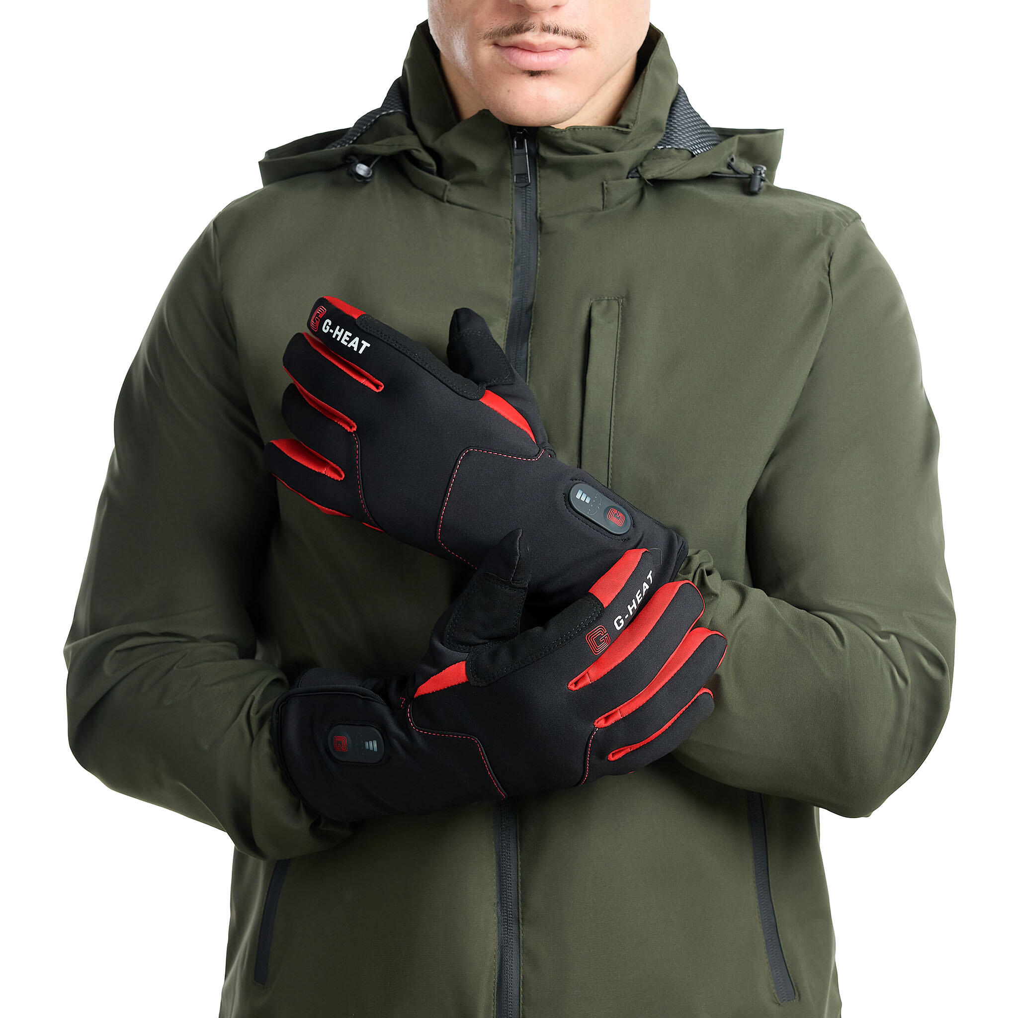 Verwarmde handschoenen voor heren - USB-verwarming fietsen winterhandschoenen, winddichte wanten 3 modi voor buitensporten hardlopen wandelen motorfiets rijden fietsen camping scooter