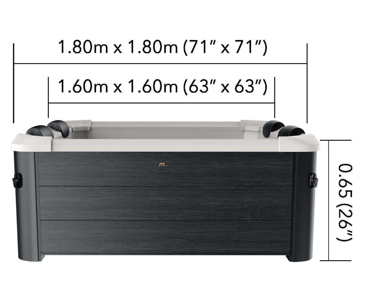 Wanna z hydromasażem ogrodowa MSpa OSLO PLUS oświetlenie LED 6 osób 1150 litrów 5/7