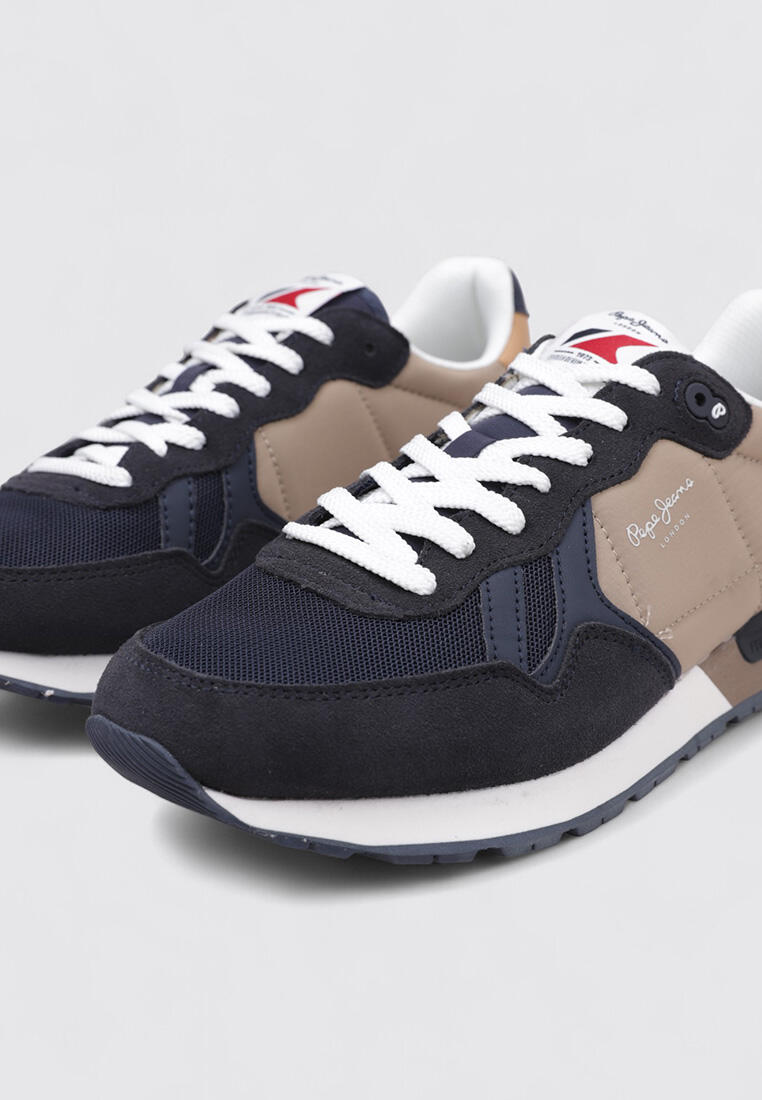 Chaussure de randonnée Baskets Homme Pepe Jeans BRIT COLORS M Marin 3/4