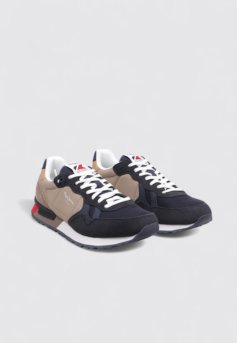 Chaussure de randonnée Baskets Homme Pepe Jeans BRIT COLORS M Marin 2/4