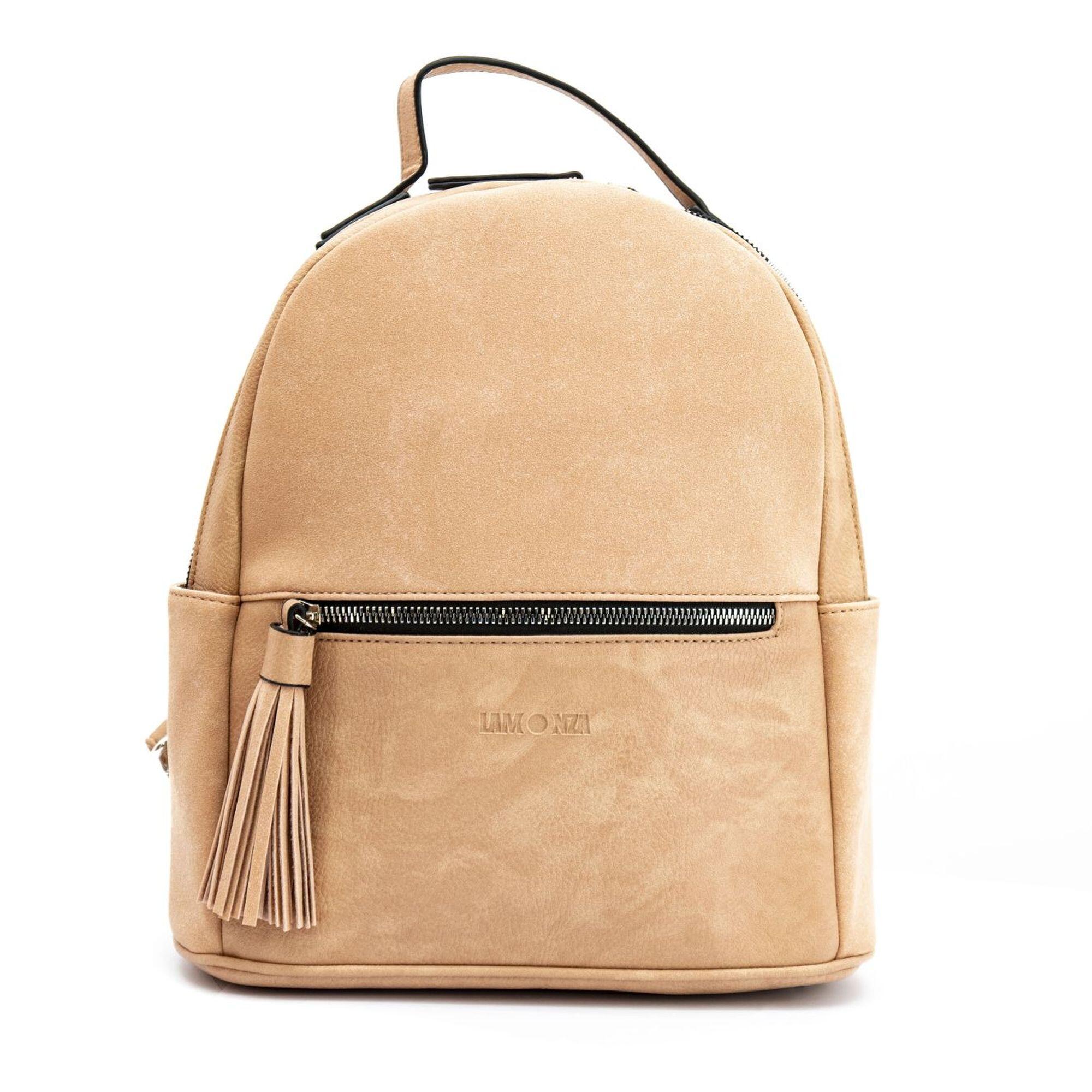 Rucsac dama Lamonza Azalya beige 27x13x28 cm