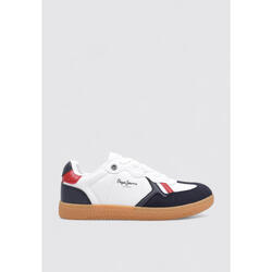 Pepe Jeans BALL ONE B — Baskets basses blanches bicolores enfant, Taille 34