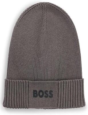 Boss Asic Beani-X Cappello in maglia e lana vergine grigio
