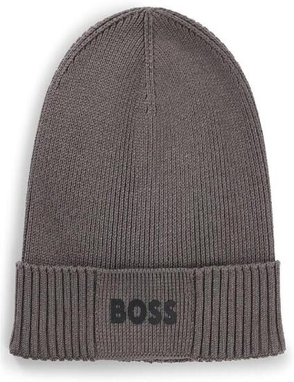Boss Asic Beani-X Cappello in maglia e lana vergine grigio