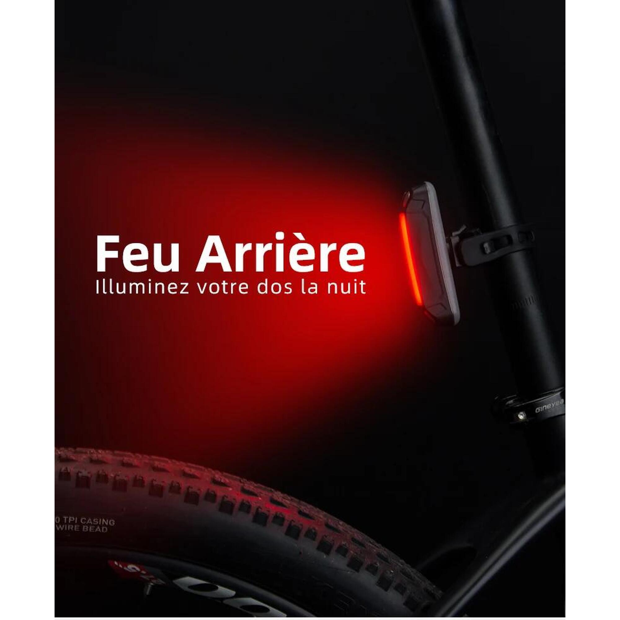 Lampă spate pentru bicicletă, reîncărcabilă și de siguranță ROCKBROS USB.