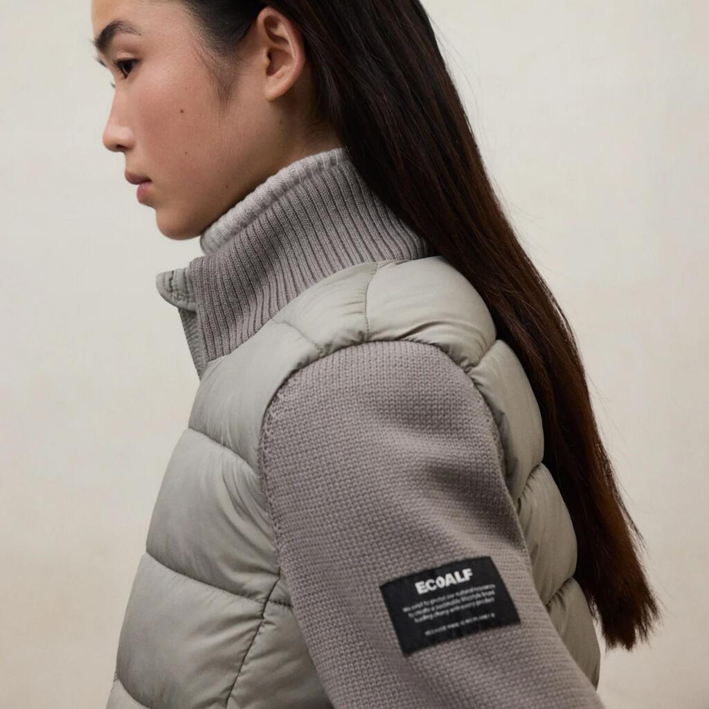 Veste Ecoalf Modèle Denali Hybrid Woma Couleur Beige 2/5