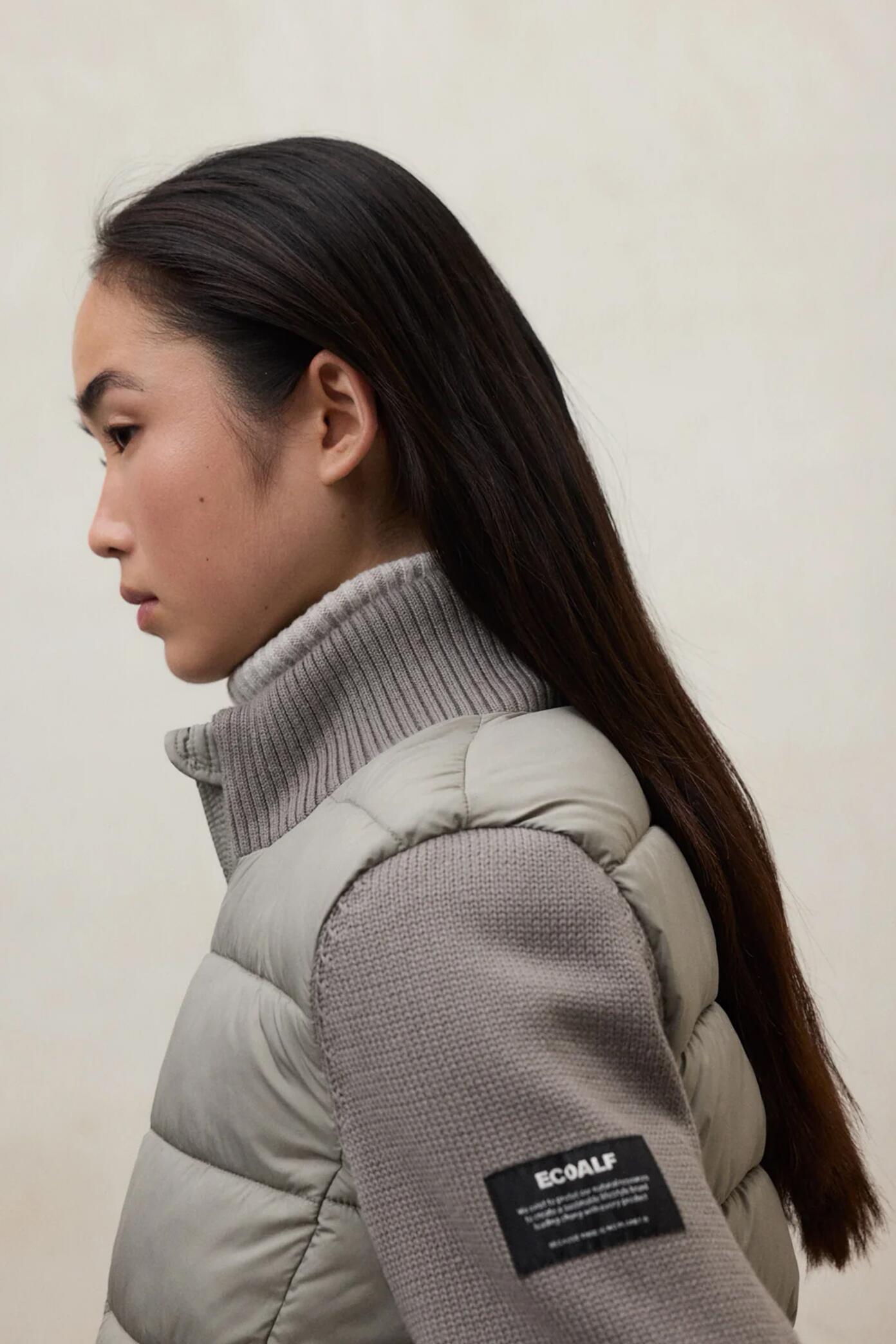 Veste Ecoalf Modèle Denali Hybrid Woma Couleur Beige 5/5