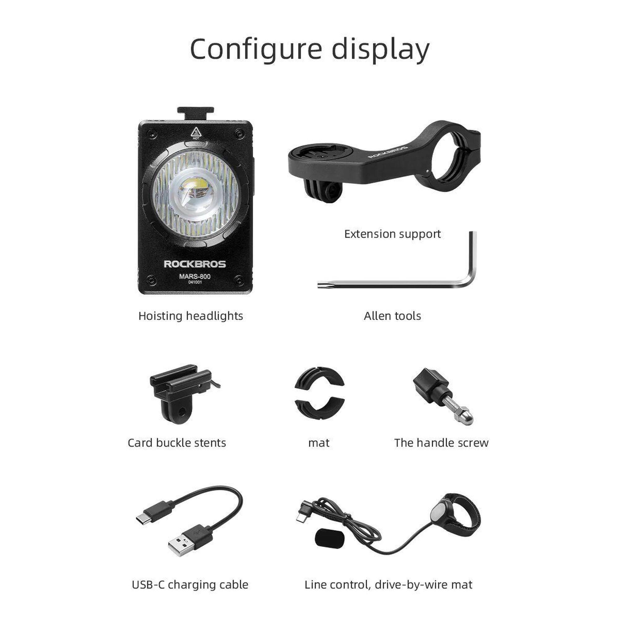 Far pentru biciclete ROCKBROS 800 lumeni, IPX6