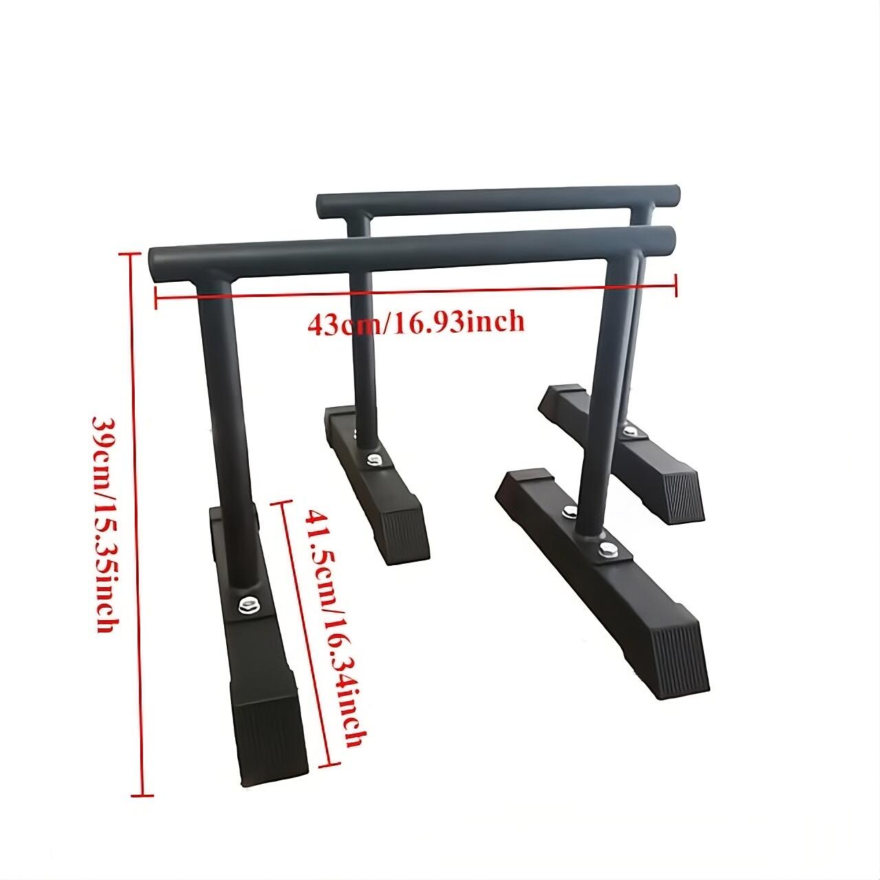 Barras Paralelas Dip Bar Fondos con Carga Máxima 200 kg (Par) Negro 5/5