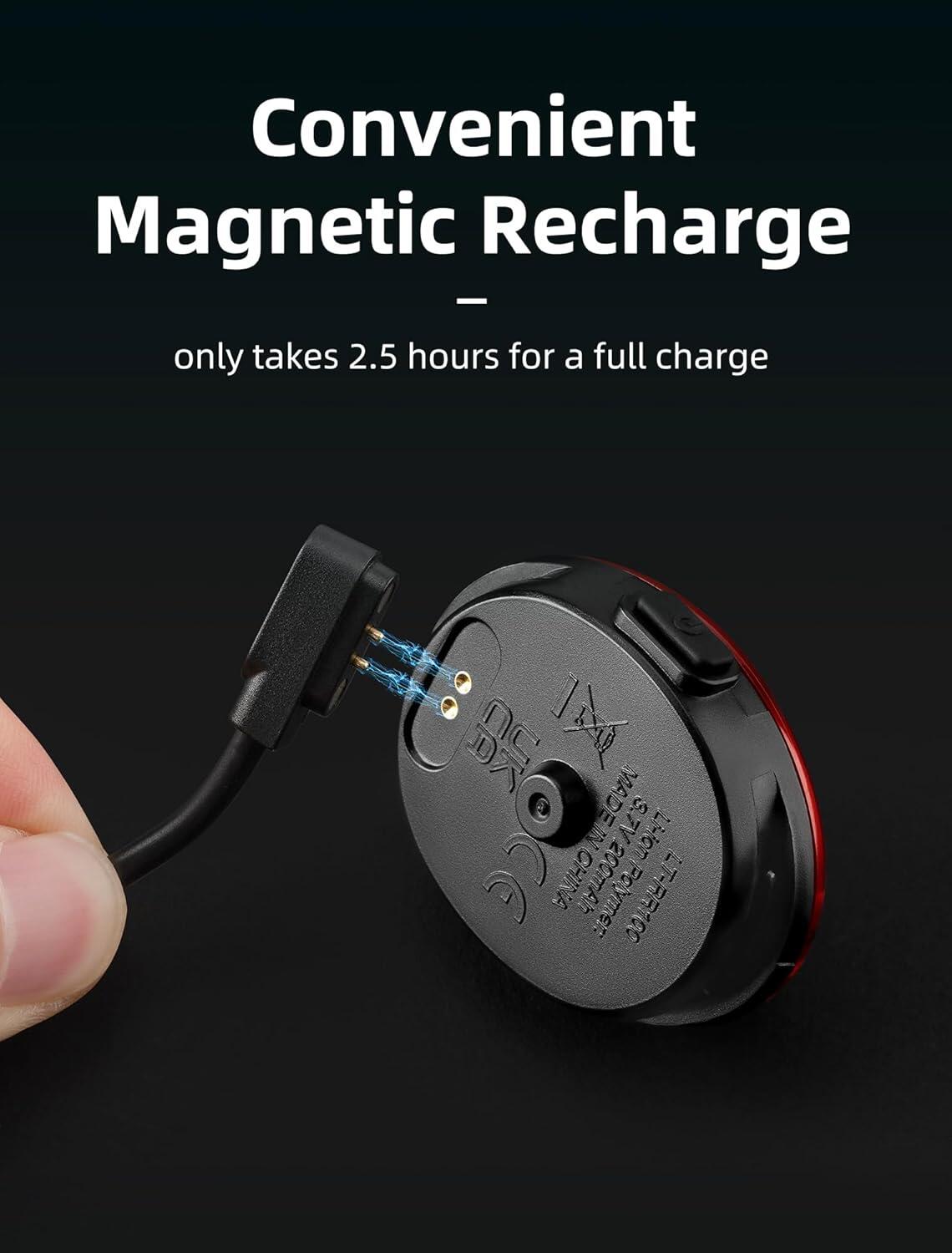 Tylnie światło rowerowe Smart z automatycznym hamowaniem IPX7 i magnesem 3/7