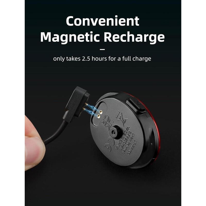 Lumină spată inteligentă pentru bicicletă Frânare automată IPX7 și magnetică