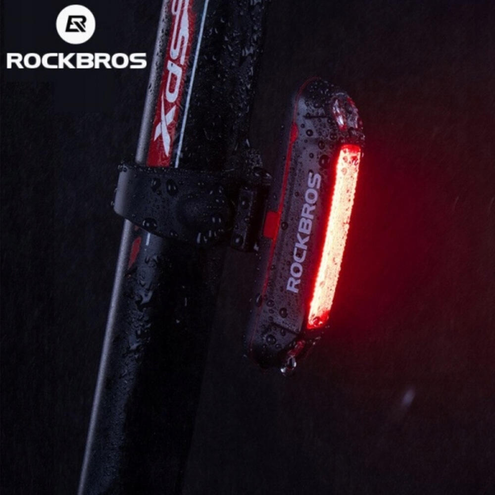 Luz trasera de bicicleta de seguridad y recargable por USB ROCKBROS. 3/6