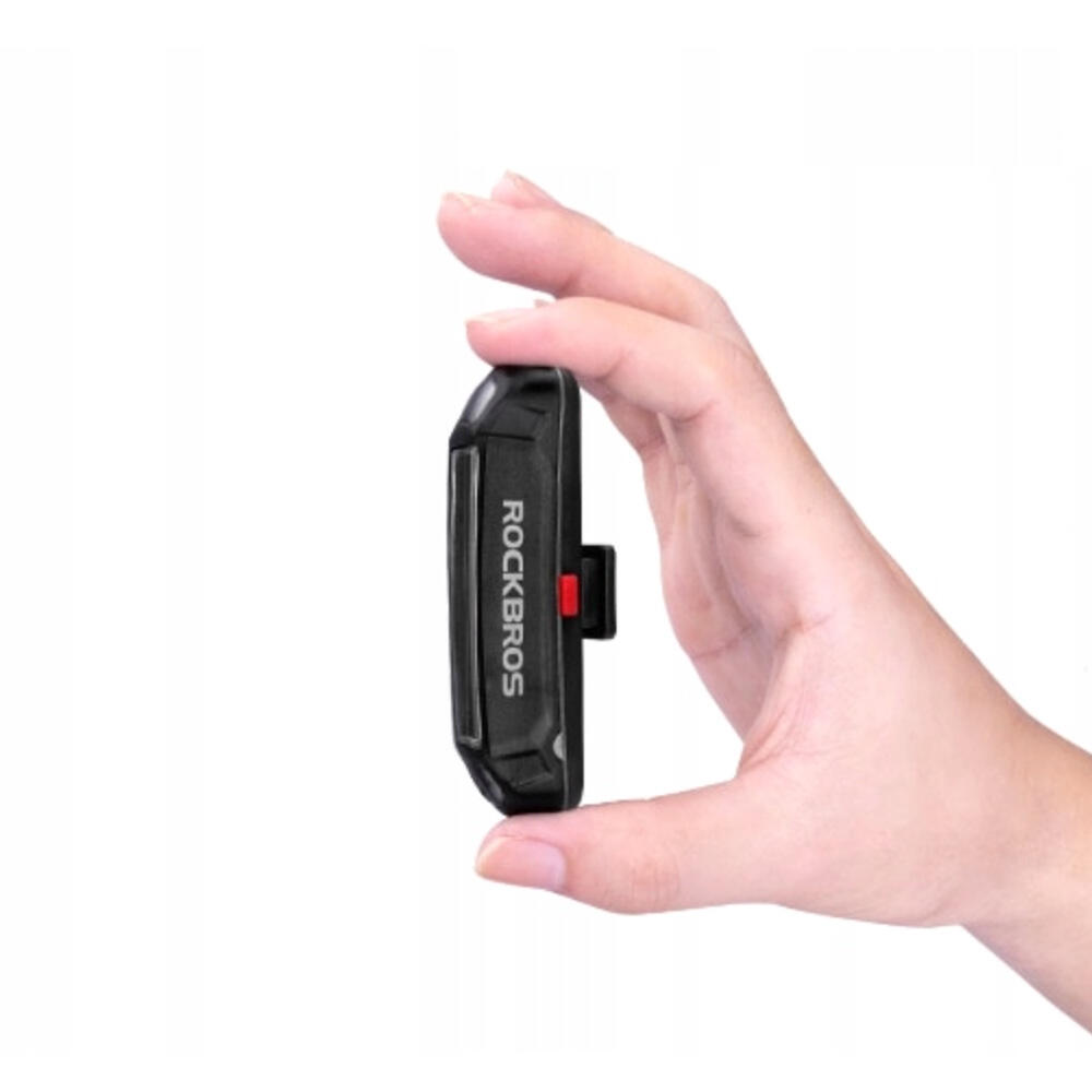Luz trasera de bicicleta de seguridad y recargable por USB ROCKBROS. 2/6