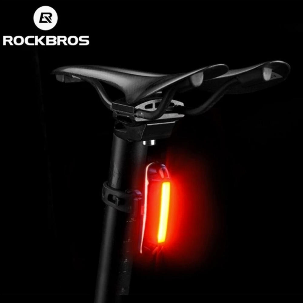 Luz trasera de bicicleta de seguridad y recargable por USB ROCKBROS. 4/6
