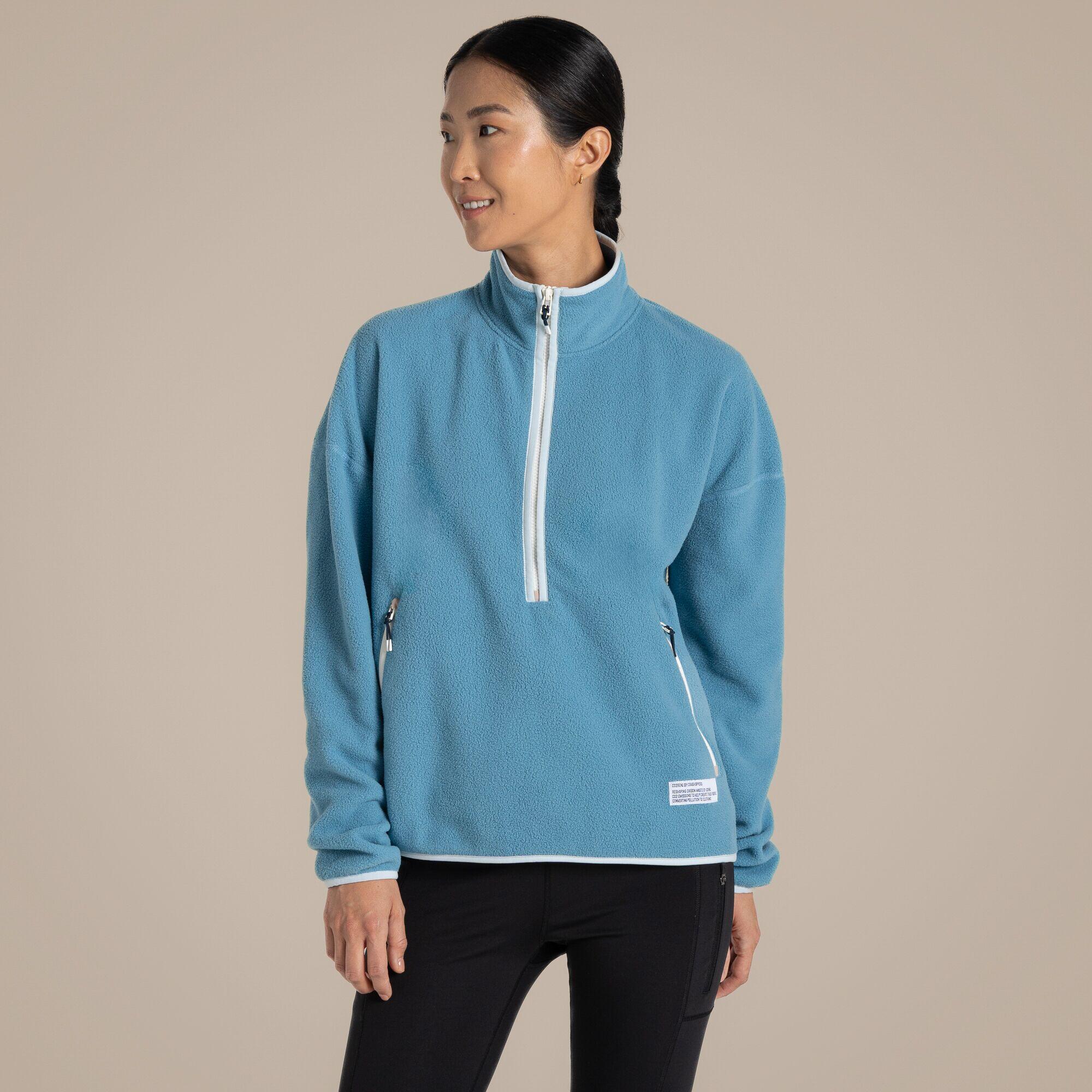 Craghoppers - Polaire Co2 Renu Half Zip Femme - Polaire - Bleu|gris - Decathlon