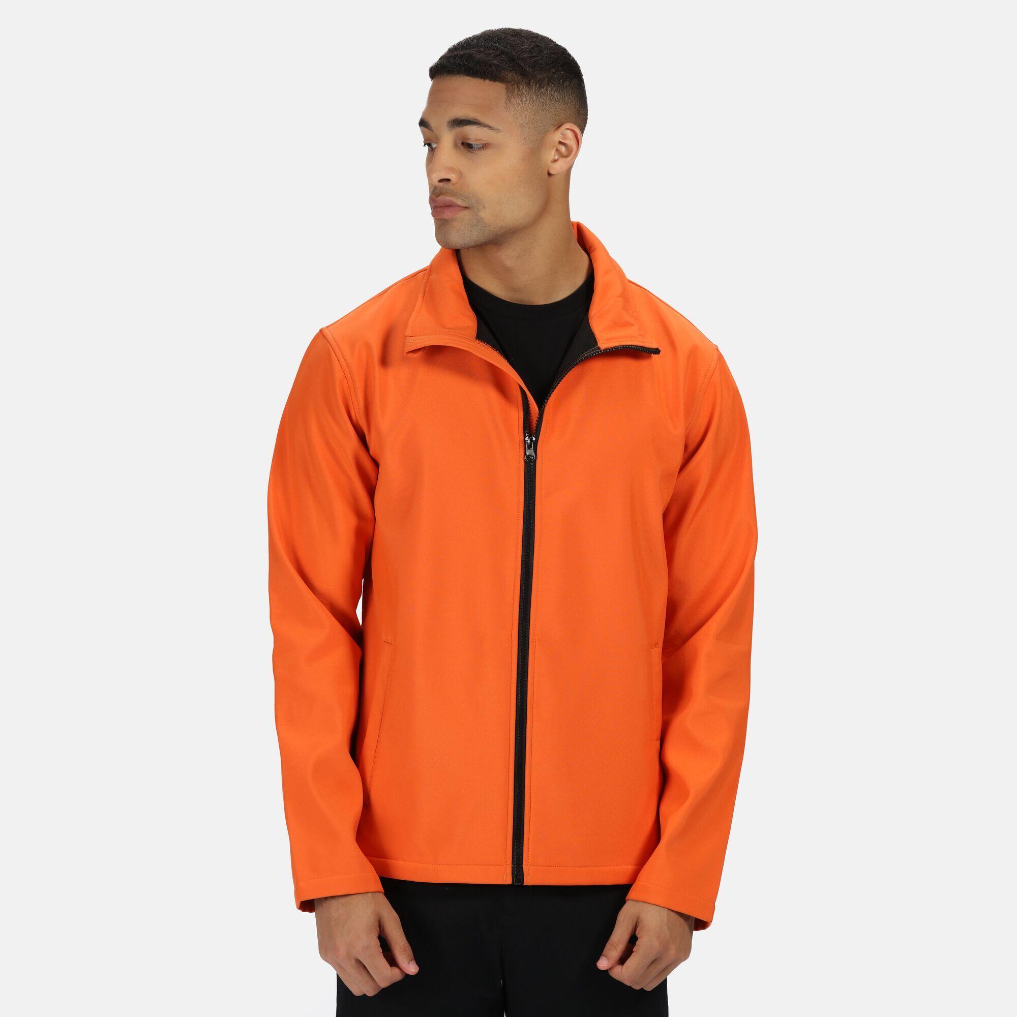 Standout Mens Ablaze Printable Soft Shell Jacket (Magma Orange/Black) 4/5