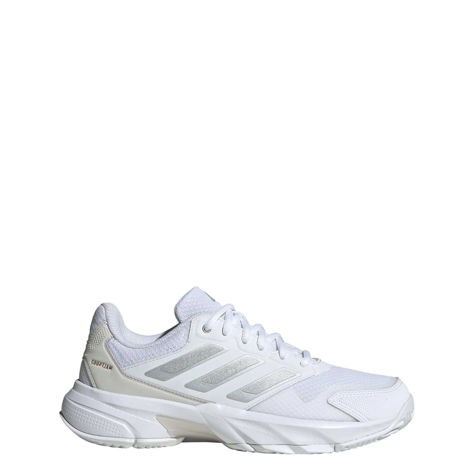 Adidas - Chaussure De Tennis Courtjam Control 3 - Chaussures De Sport - Blanc|gris - 38 2/3 - Decathlon