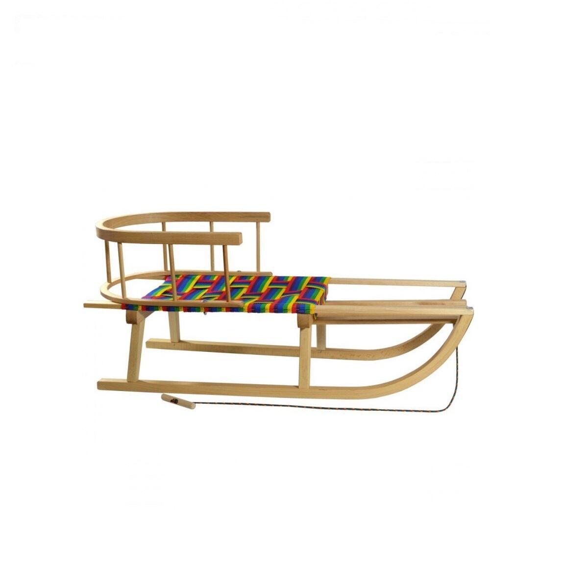 Holzschlitten MASTER 90 cm mit Kabine 3/7