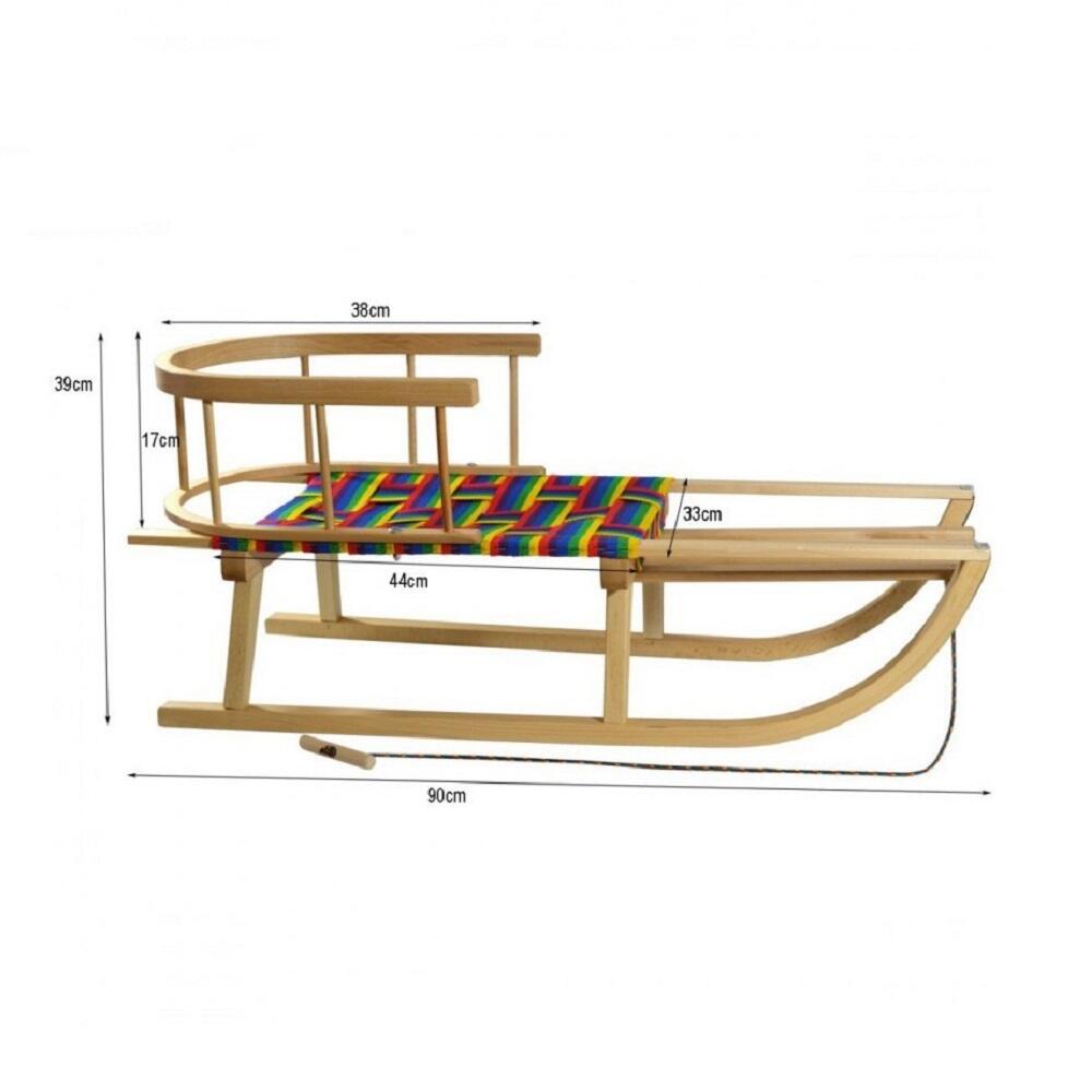 Holzschlitten MASTER 90 cm mit Kabine 6/7