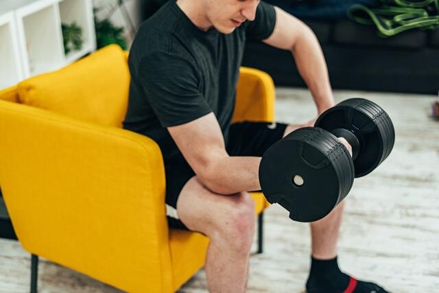 Jednoruční nastavitelná činka MASTER Spin 2 - 20 kg 6/7