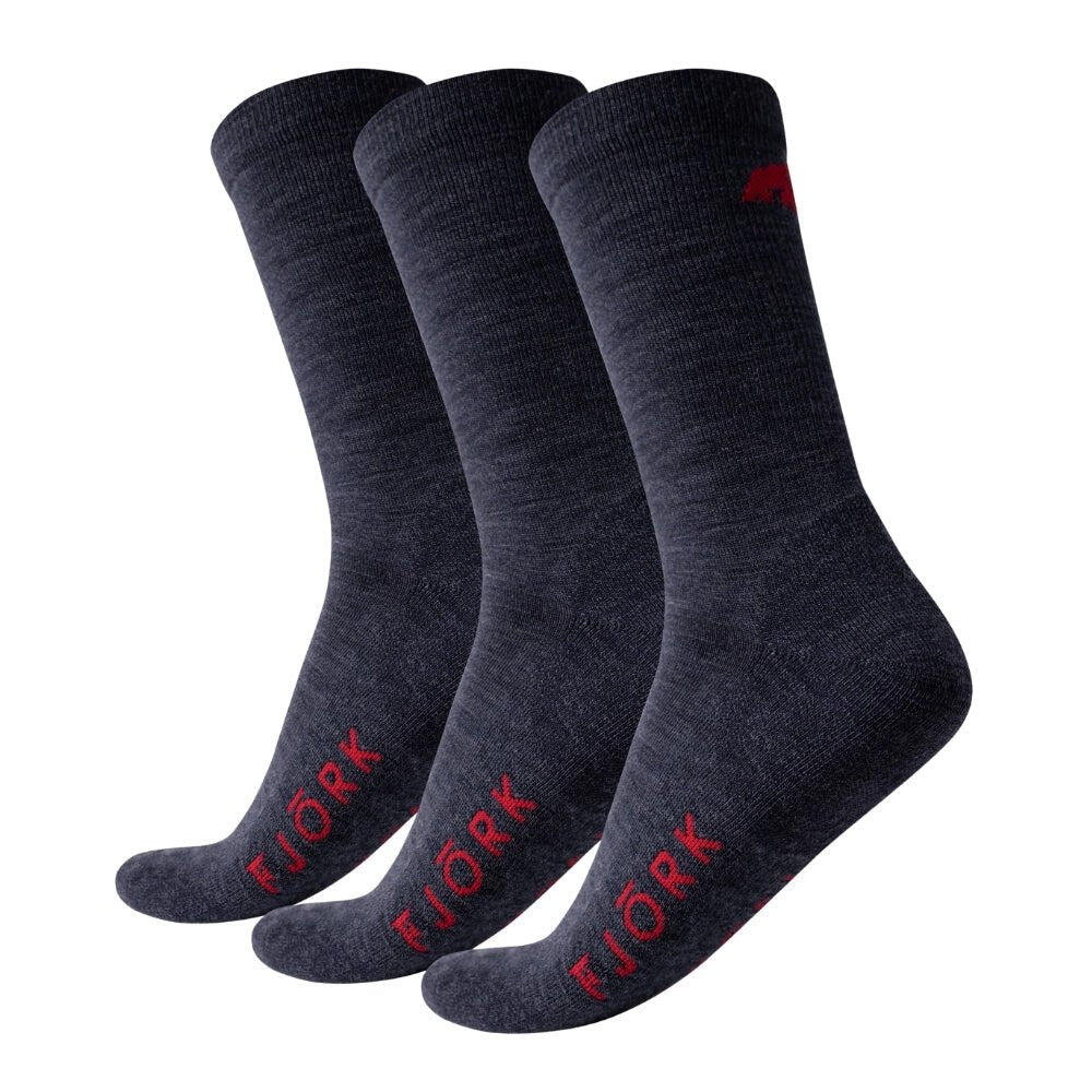 FJORK MERINO Classic Cut Socks – Pack of 3 in merino wool