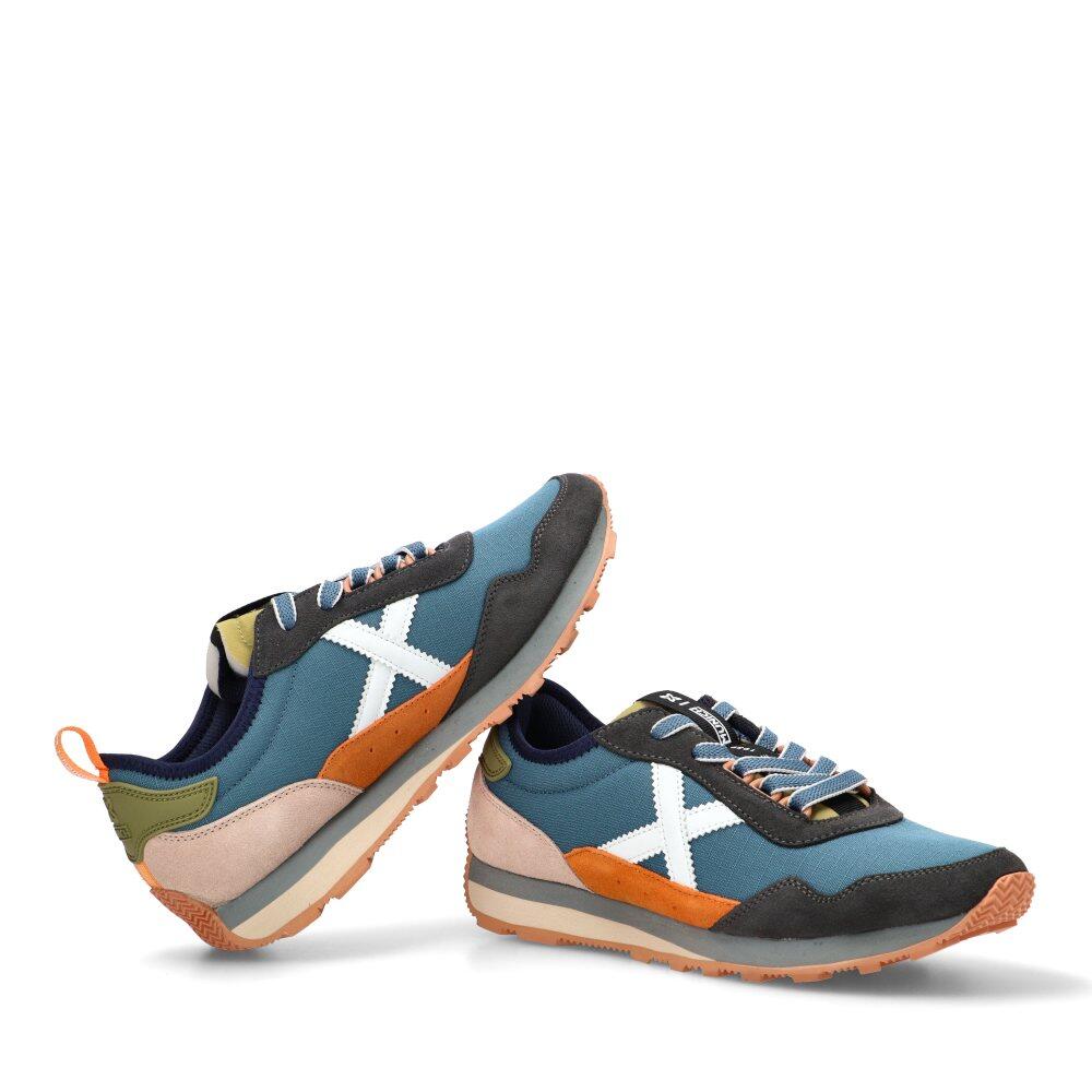 Deportivas Casual Hombre Suela Plana - Modelo Um Azul 5/6