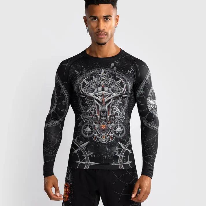 Venum Rashguard Gladiator 5.0 Long Sleeve Black/Silver M