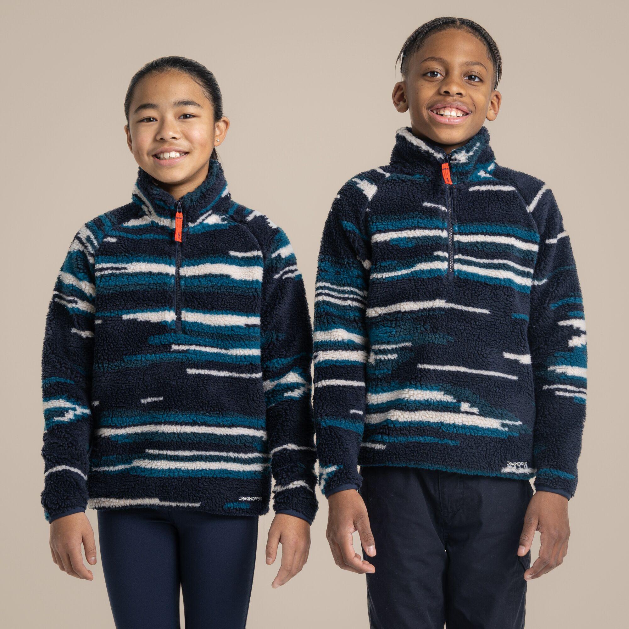Craghoppers - Tivoli Half Zip Enfant - Polaire - Bleu|vert - 3 À 4 Ans - Decathlon