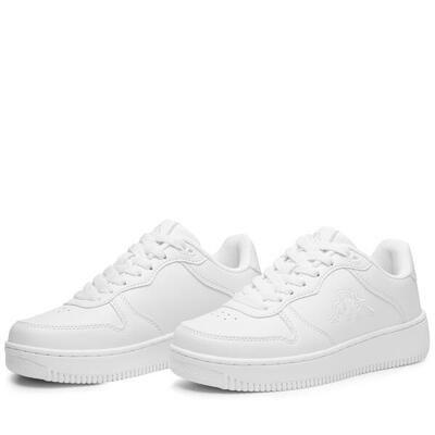 Sneakers bassa da uomo donna in poliestere bianco da fitness