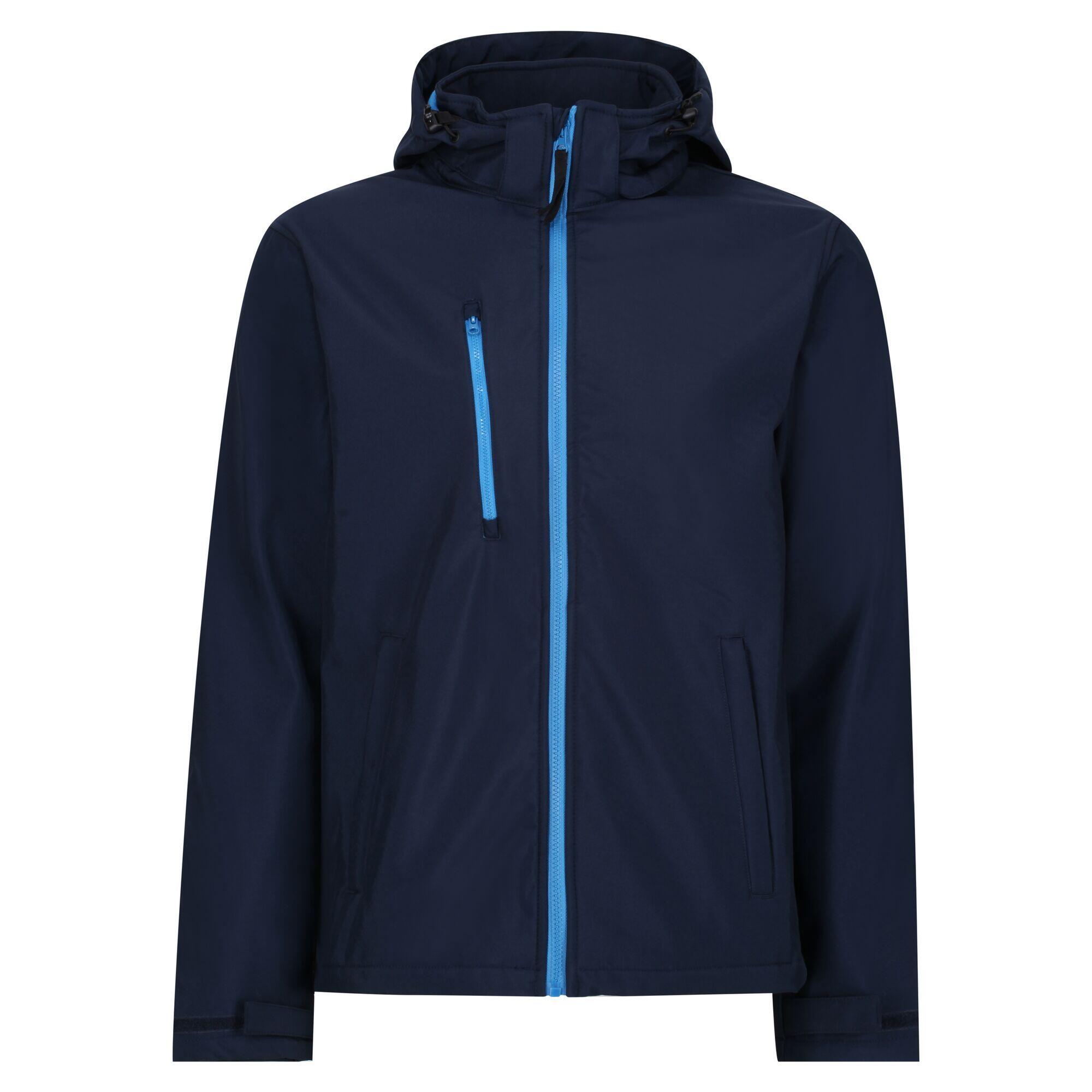 Mens Venturer 3 Layer Membrane Soft Shell Jacket (Navy/French Blue) 1/5