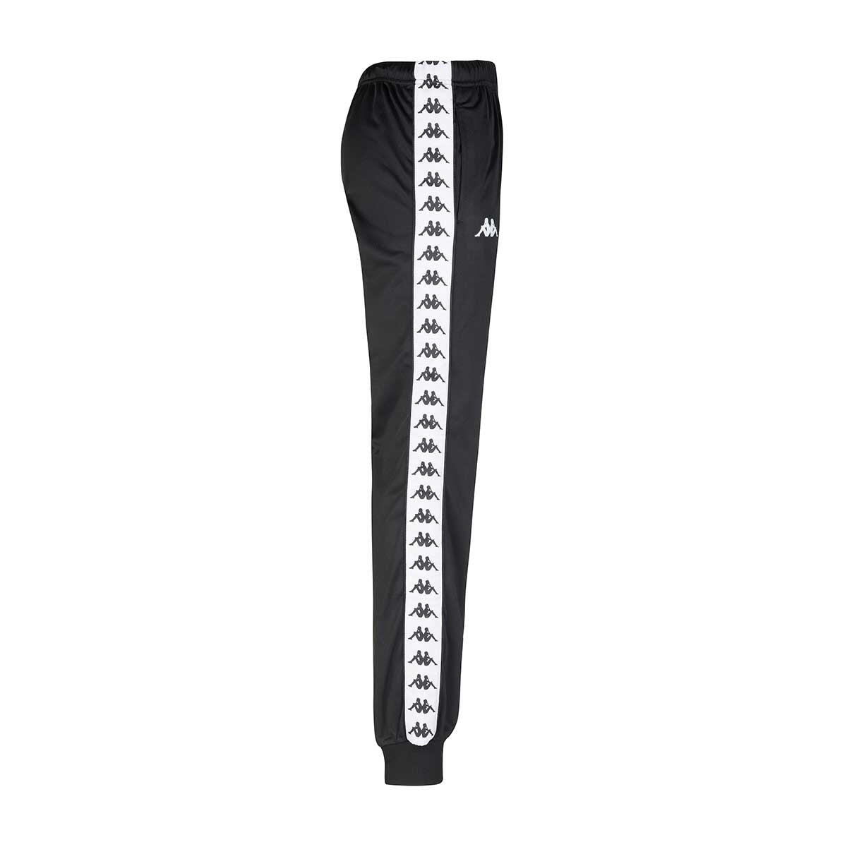 Pantaloni tuta da donna in poliestere nero da streetwear sportivo 2/3