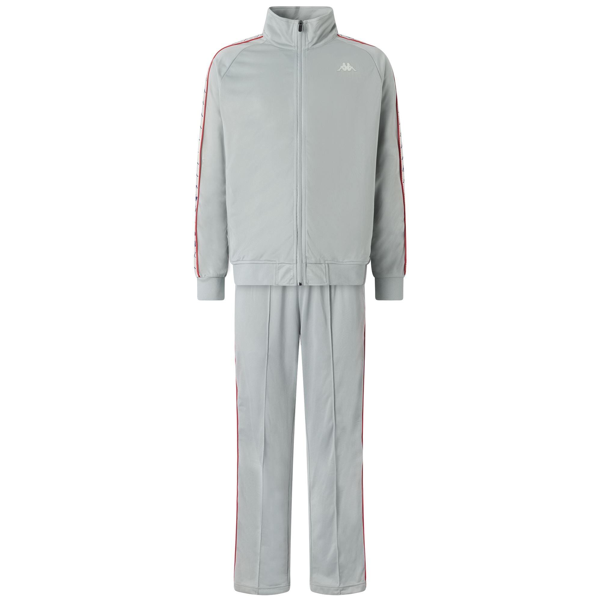 Tuta da uomo in poliestere grigio da streetwear sportivo 2/6